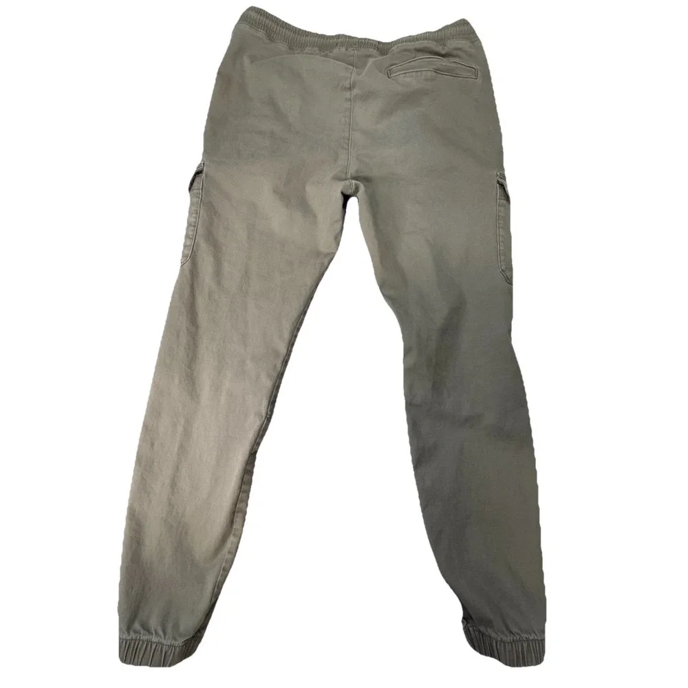 Hollister Cargo Jogger Pants Men Medium Olive Green Stretch Tactical Utility